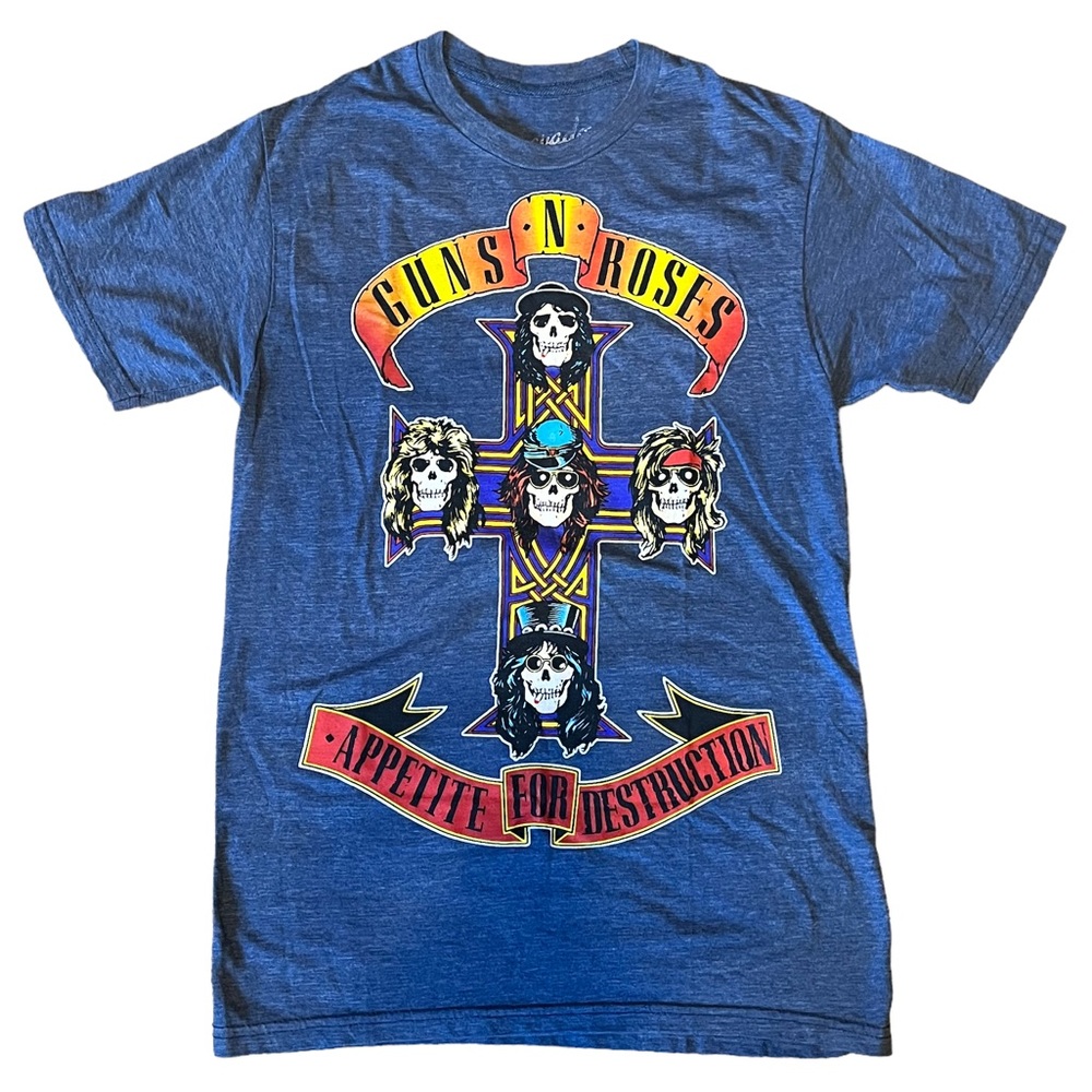 Guns-N-Roses Appetite For Destruction Graphic Short SleeveTee, Blue | S - Picture 10 of 12
